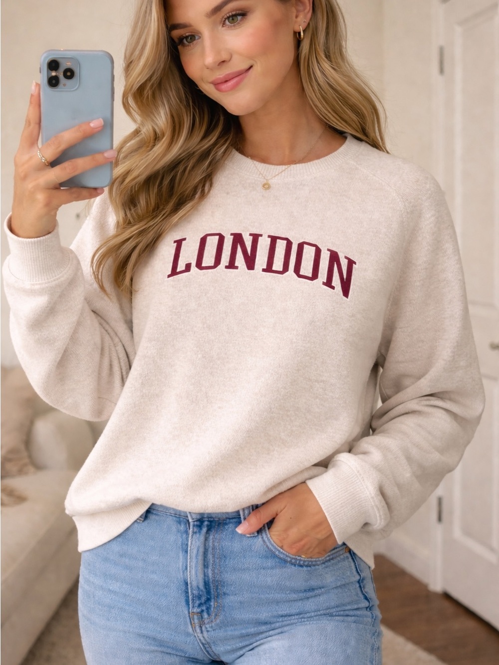 Sunday Neutral Knit Crewneck Sweater - Cream